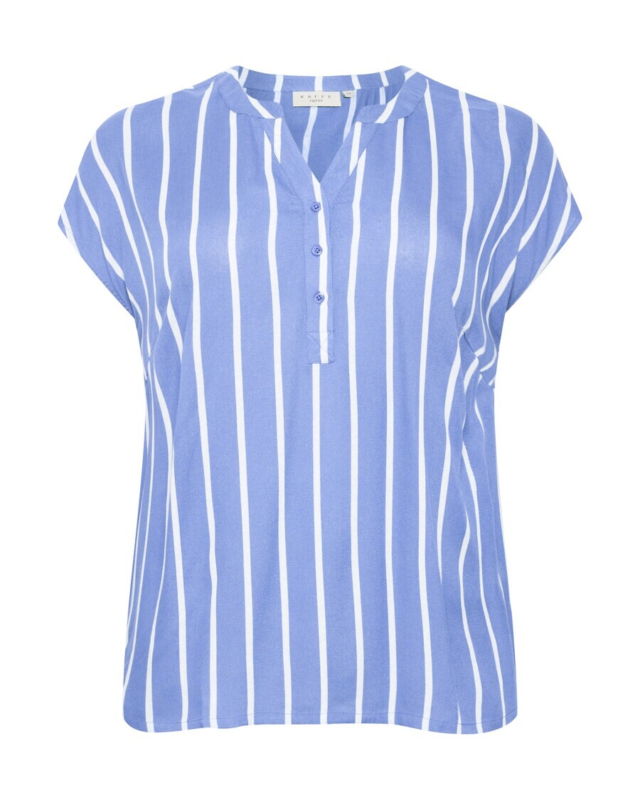 

Блузка с коротким рукавом KAFFE CURVE Blouse Sida, светло-синий