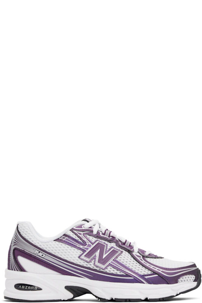 

Кроссовки 740 белого и фиолетового цвета New Balance