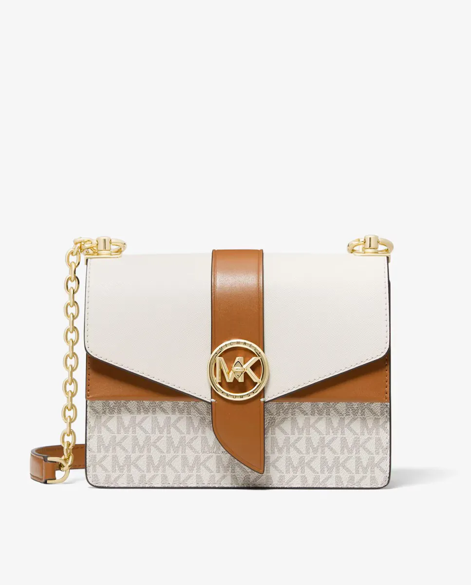 

Женская сумка через плечо Greenwich с логотипом Michael Michael Kors, цвет Natural