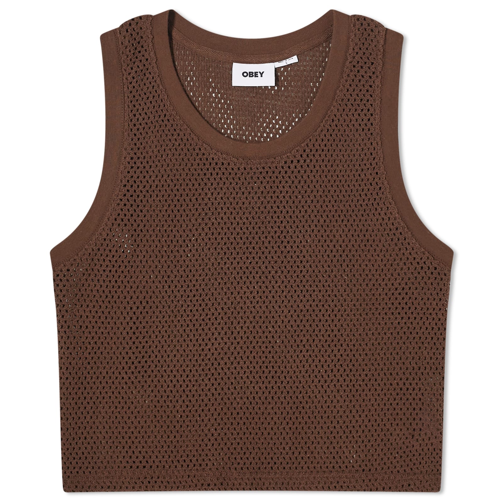 

Жилет Obey Hudson Mesh Tank Top, цвет Java Brown