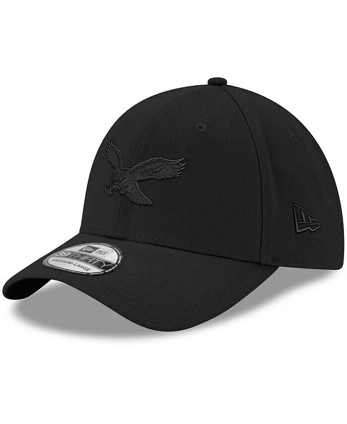 

Мужская бейсболка Philadelphia Eagles Black On Black Historic Logo 39THIRTY Flex New Era