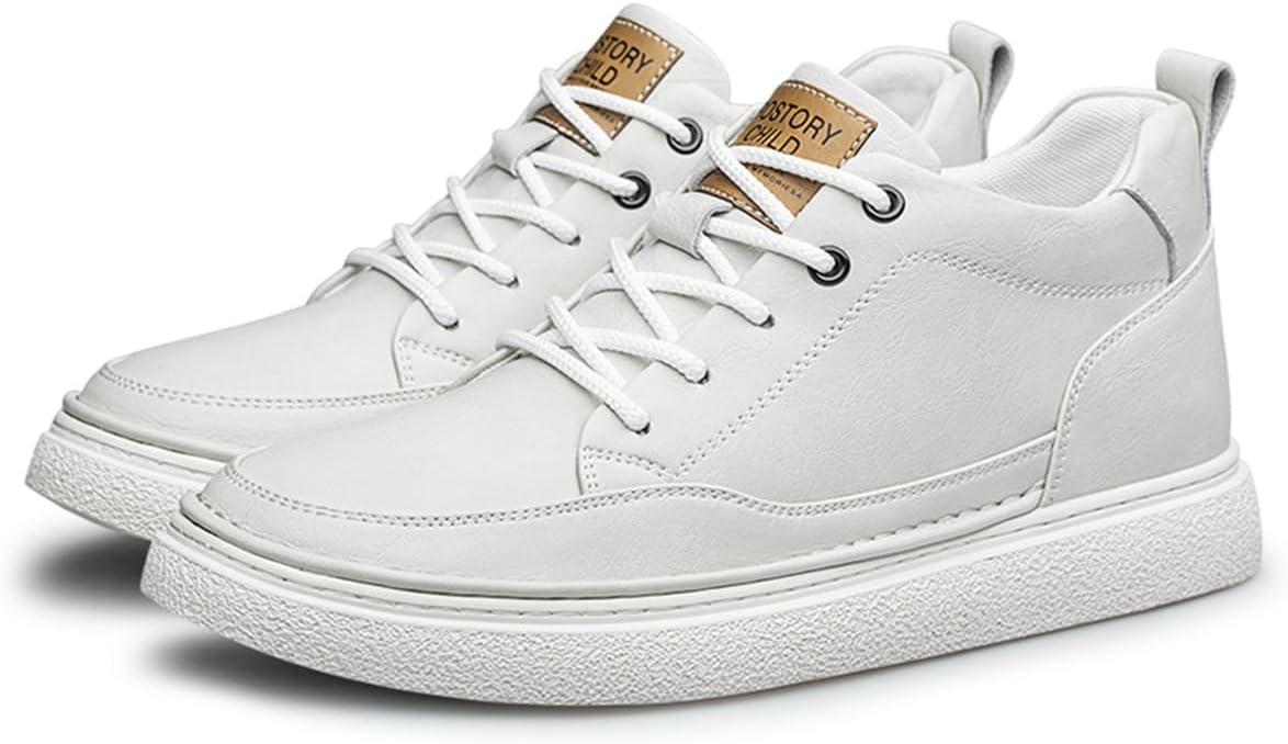 

Мужские повседневные туфли для делового и повседневного стиля, с эффектом увеличения роста, модные кроссовки для отдыха, легкие и удобные обувь для ходьбы Ygceeia, белый