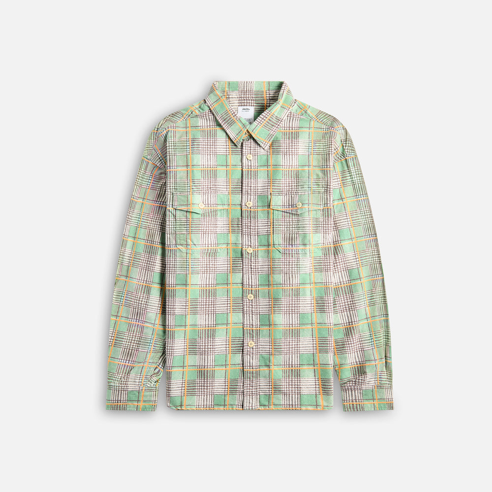 

Рубашка Visvim Pioneer Check Long Sleeve, цвет Light Green