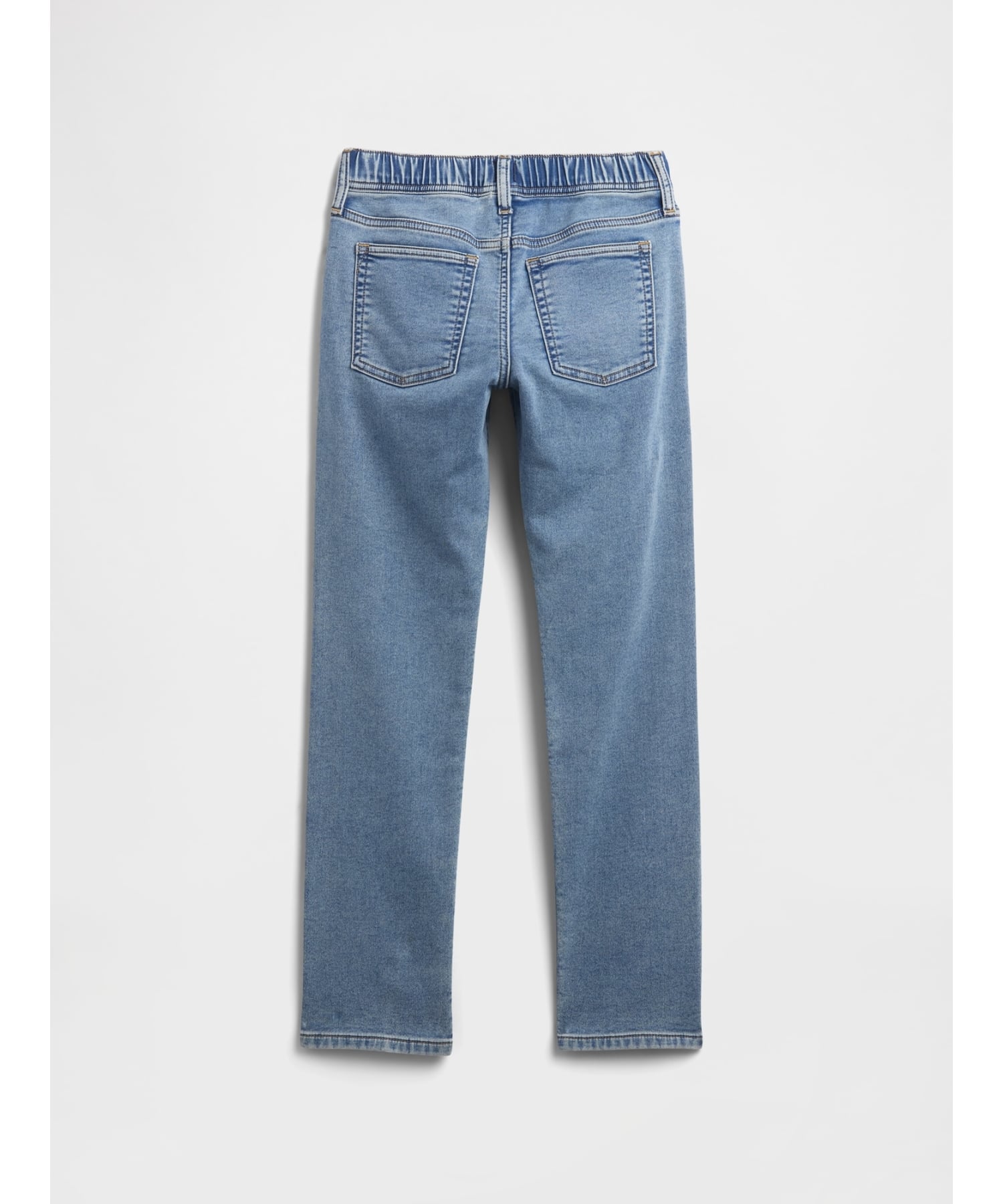 (K) Узкие спортивные штаны-джинсы на резинке (детские) GAP, MEDIUM WASH — фото 2