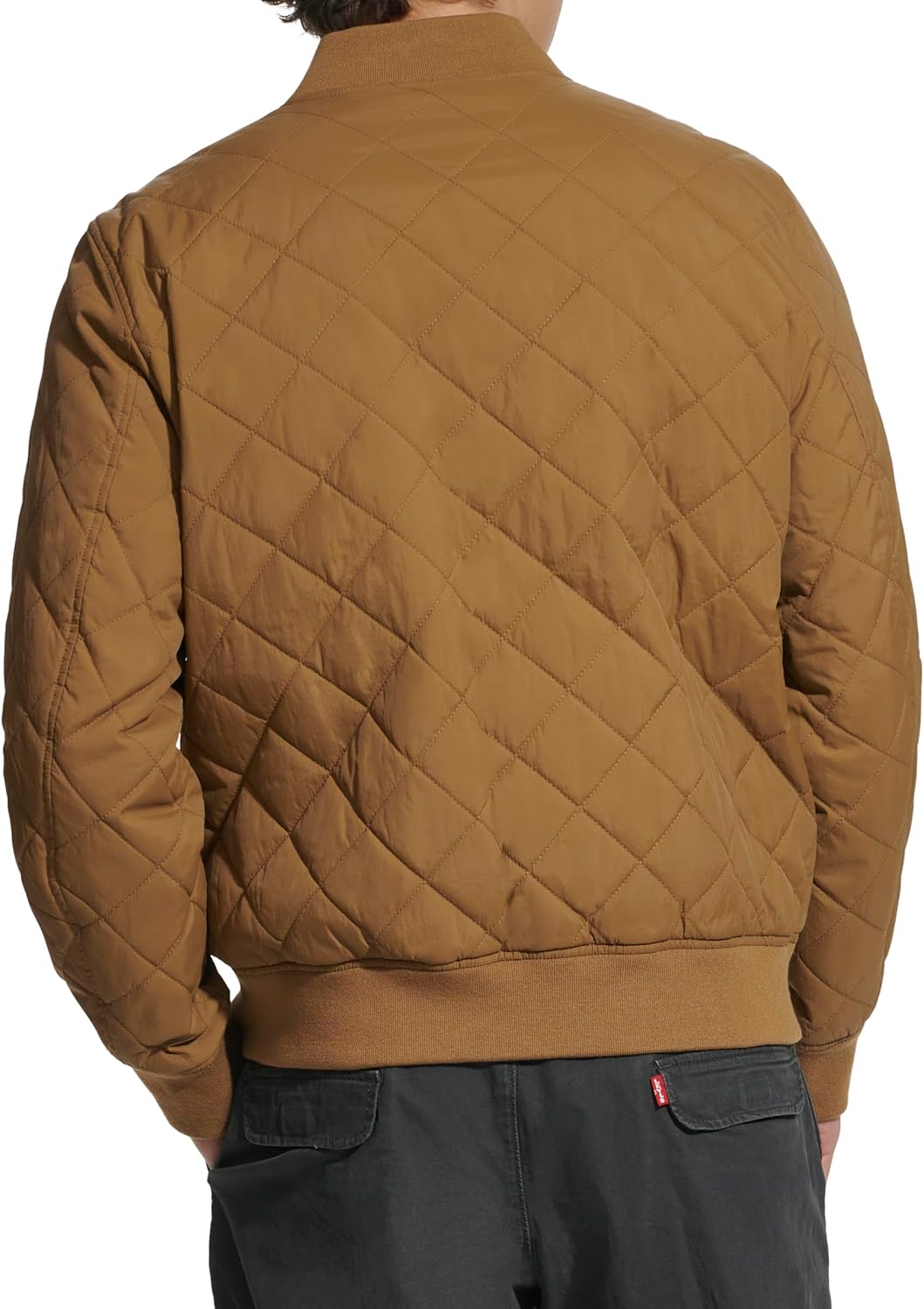 Мужская куртка-бомбер Levi's с ромбовидной стежкой, New Khaki Dry Touch Nylon — фото 2