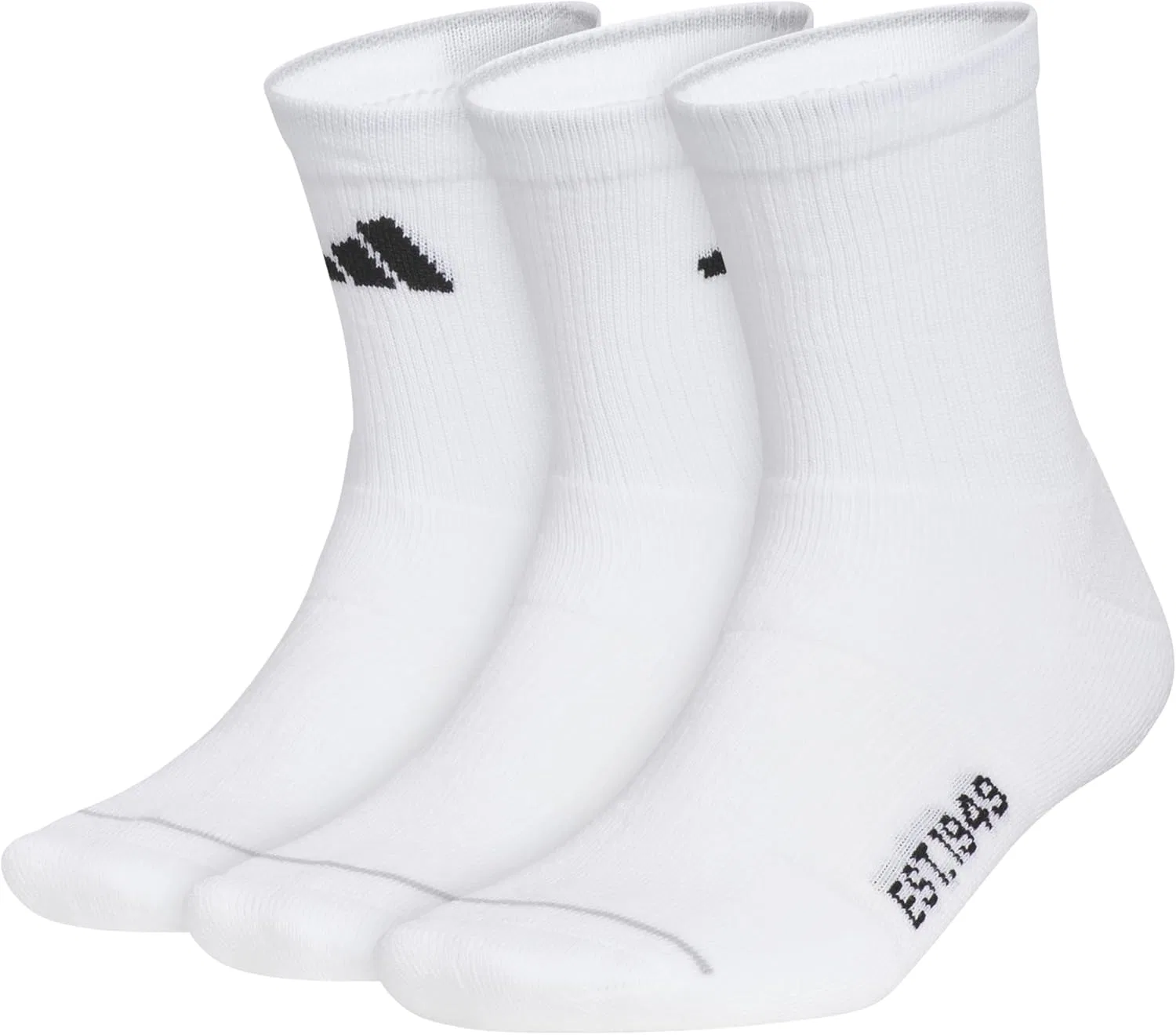 Носки adidas Cushioned High Quarter, 3 пары, белый/черный/серый