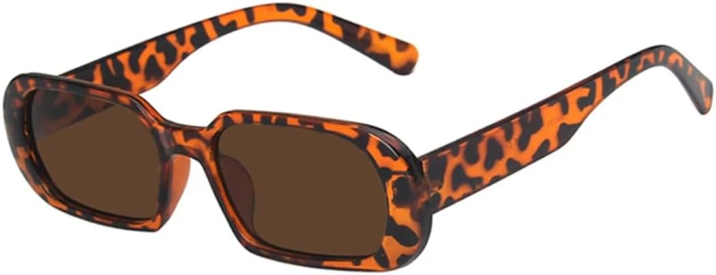 

Солнцезащитные очки с защитой от УФ-излучения UV400 | Маленькие овальные цветные линзы | Яркие линзы для занятий спортом на открытом воздухе и вождения DSVIGF, Leopard Brown