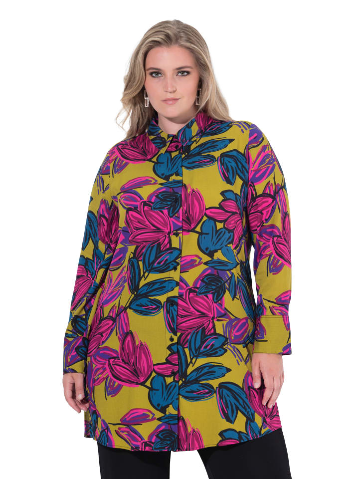 

Ulla Popken Длинная туника светло-желто-зеленого цвета