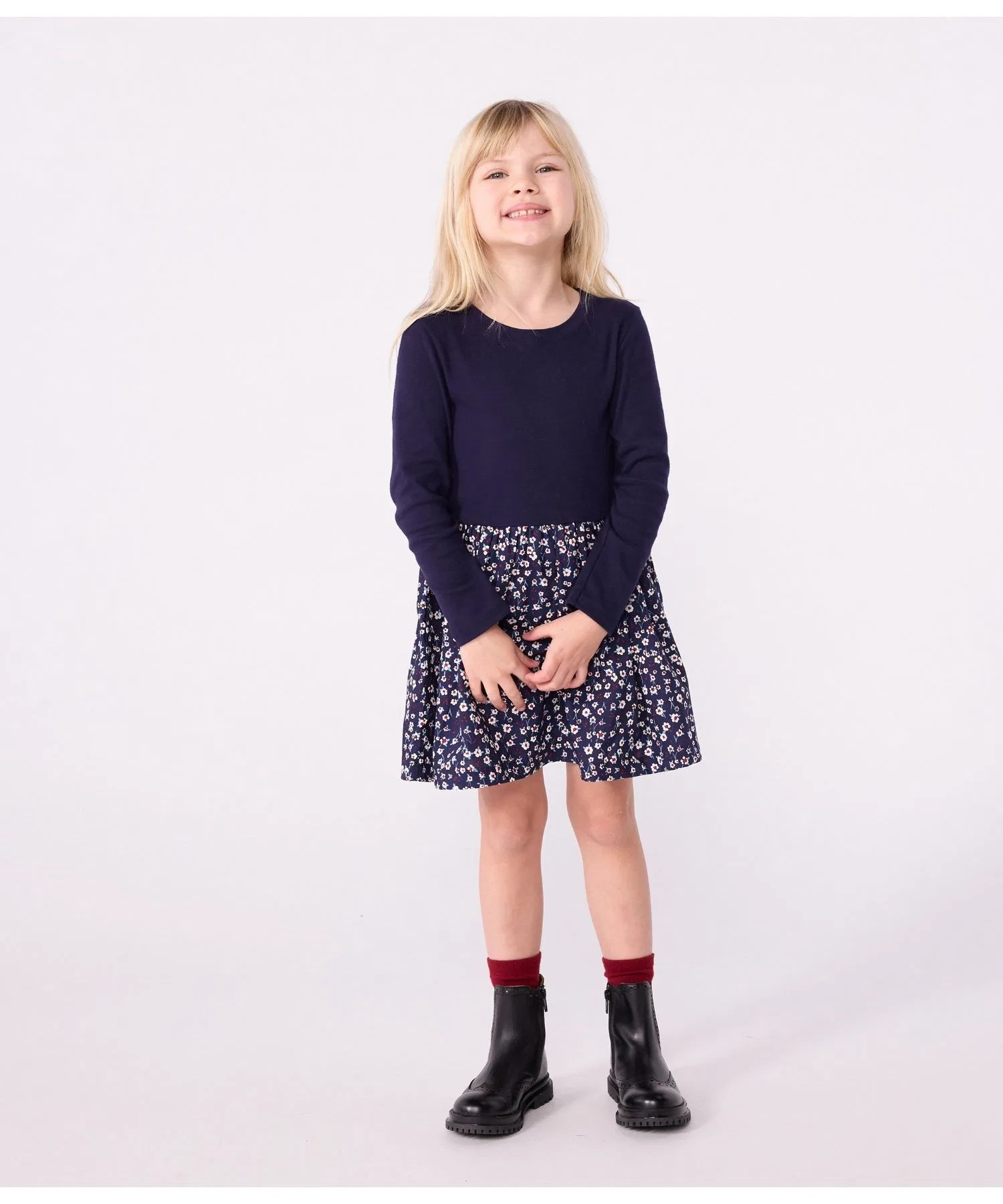 Детское платье PETIT BATEAU с цветочным принтом