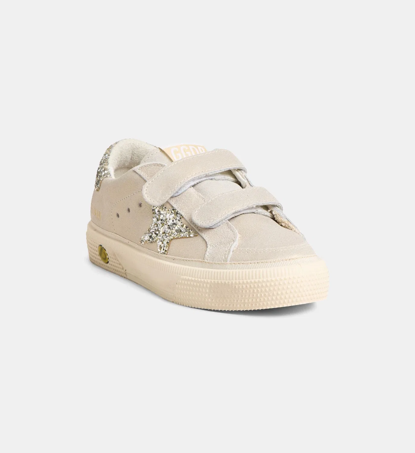 Низкие кроссовки May School из коровьей кожи с блестками Golden Goose, серебряный — фото 2