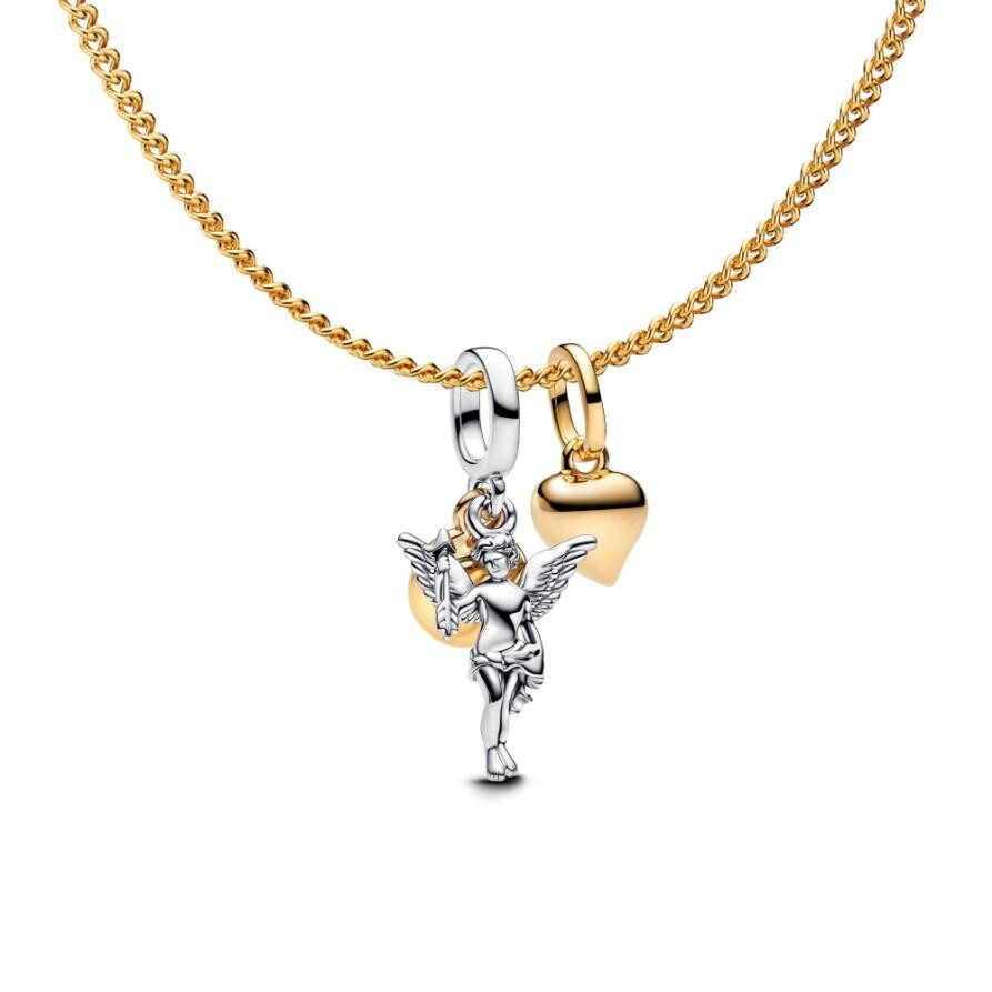 

Подарочный набор Pandora Heart Mini Dangle Charm Necklace, покрытие - золото