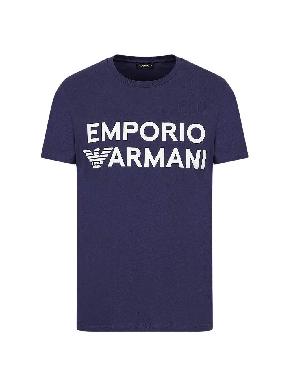 

Футболка с большим логотипом спереди Emporio Armani, красный