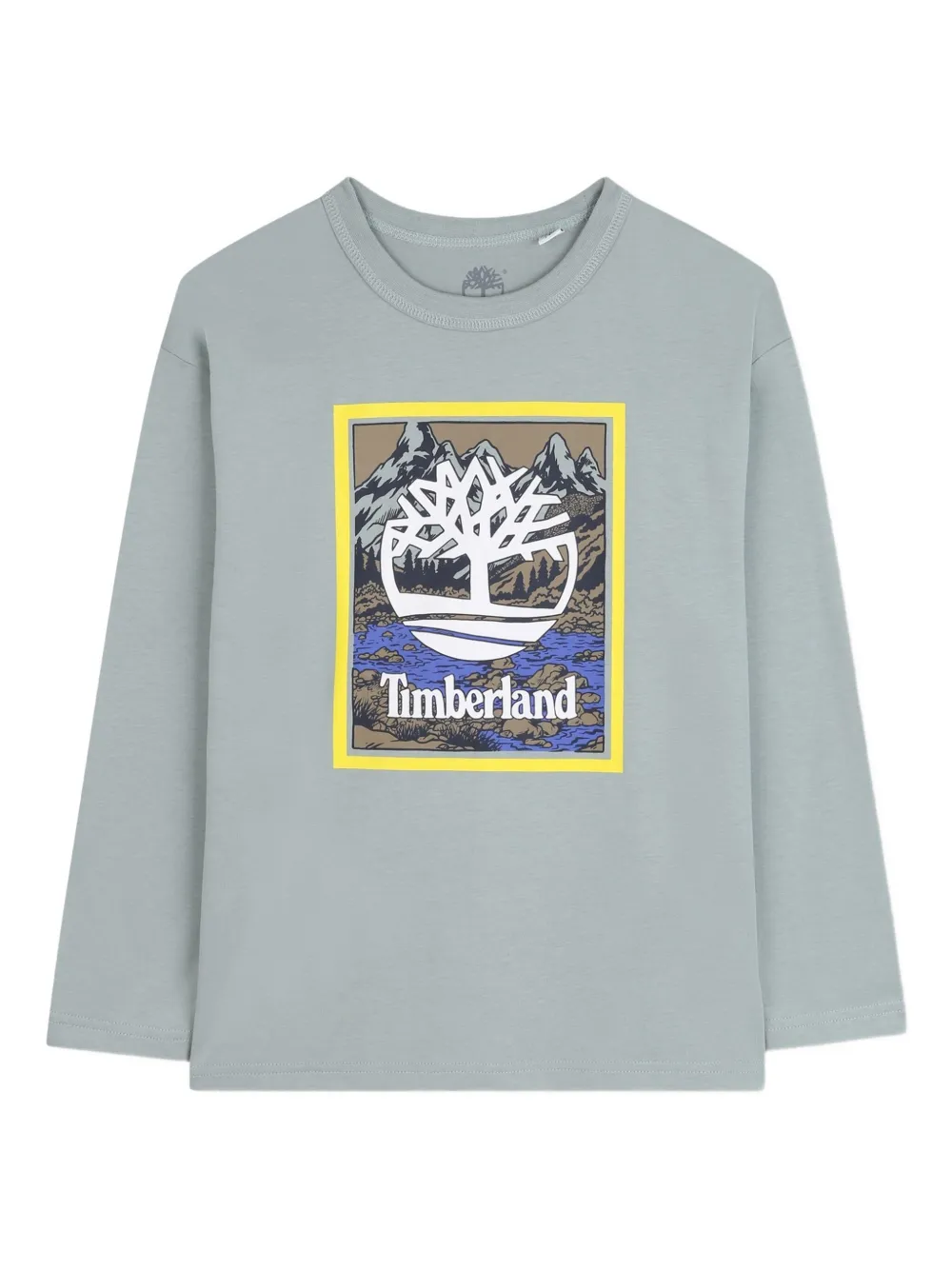 

Футболка с длинными рукавами и графичным принтом Timberland Kids, серый