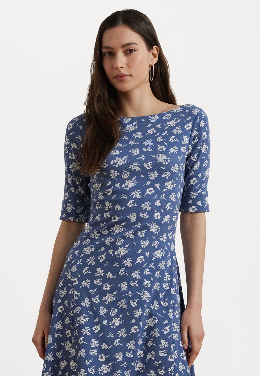 

Платье Lauren Ralph Lauren Petite Floral Stretch Cotton Midi Dress, Blue