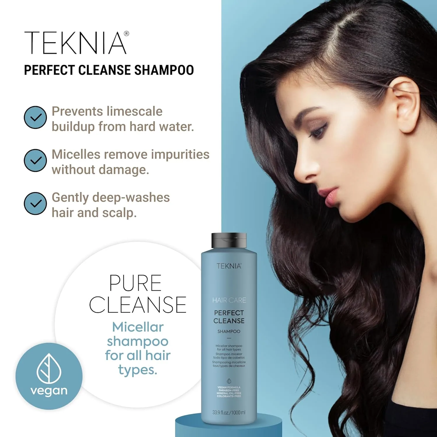 LAKMÉ Teknia Perfect Cleanse Shampoo, очищающий шампунь для удаления загрязнений, глубоко очищающий для кожи головы и волос. 1000 мл (.) — фото 2