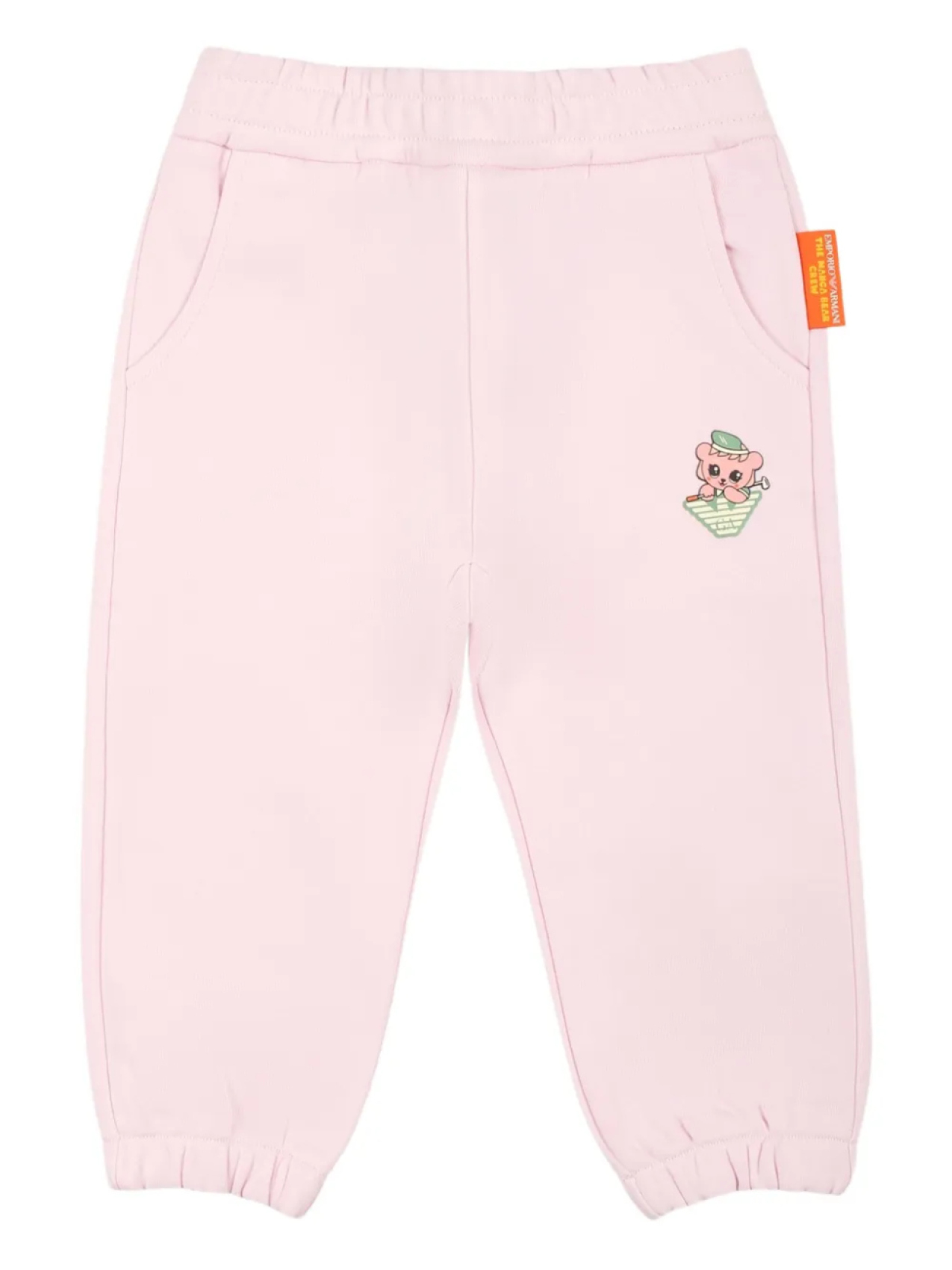 

Спортивные брюки из органического хлопка Emporio Armani Kids, розовый