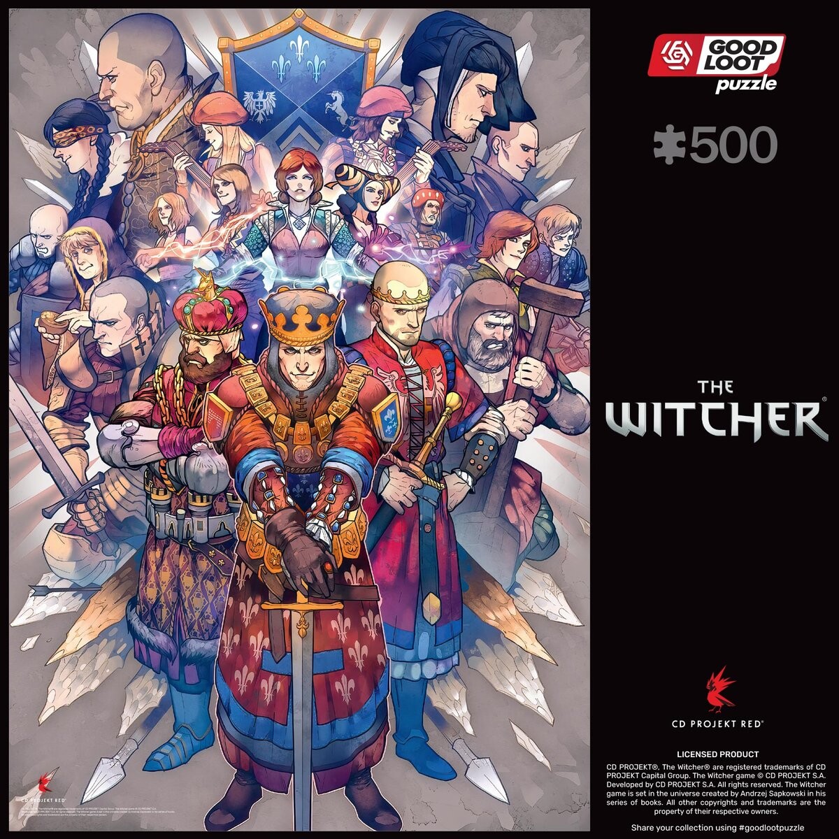 

Пазл, Good Loot, Игровой пазл, The Witcher Northern Realms, 500 шт.