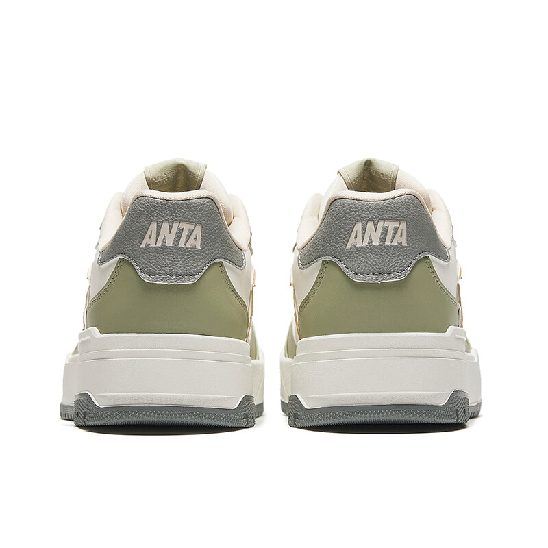 Кроссовки ANTA Life Collection Skateboarding Shoes Men Low-top Ivory White / Bleached Green / Lotus Root Brown, слоновая кость/зеленый — фото 4