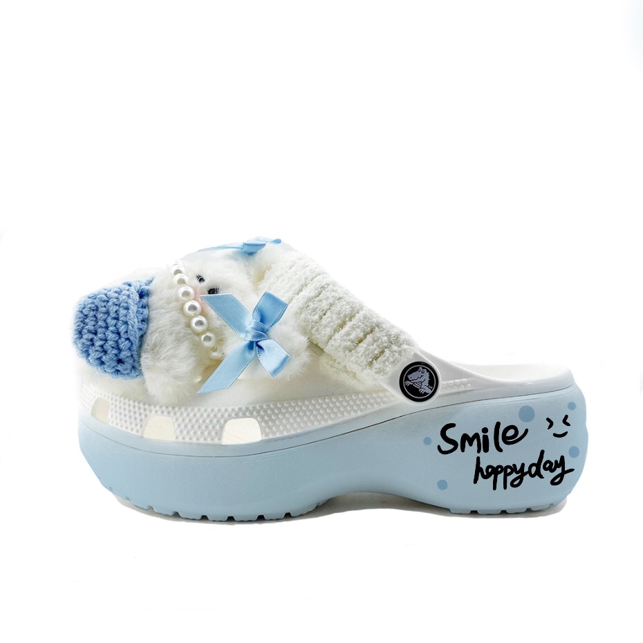 Crocs Классические туфли-сабо на платформе унисекс синего цвета