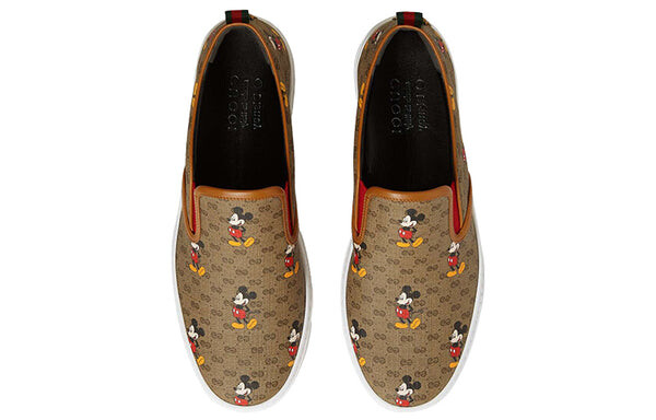 Кроссовки disney x gg supreme slip-on 'mickey mouse' Gucci, коричневый — фото 3