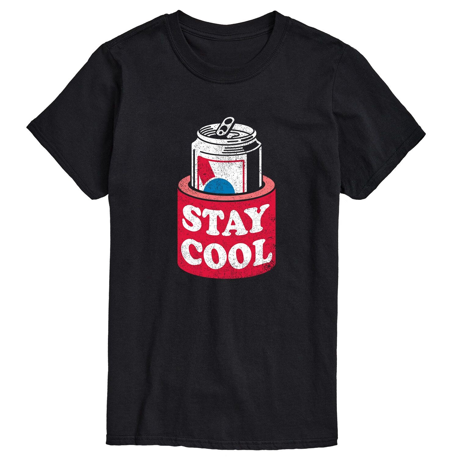 

Футболка Big & Tall Stay Cool с пивной банкой Licensed Character, черный