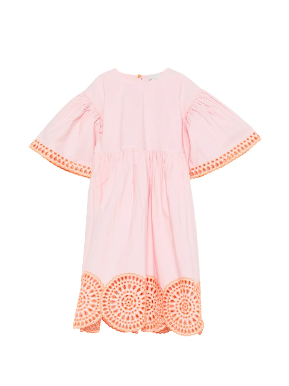 

Платье с вышивкой и рюшами Stella Mccartney Kids, розовый