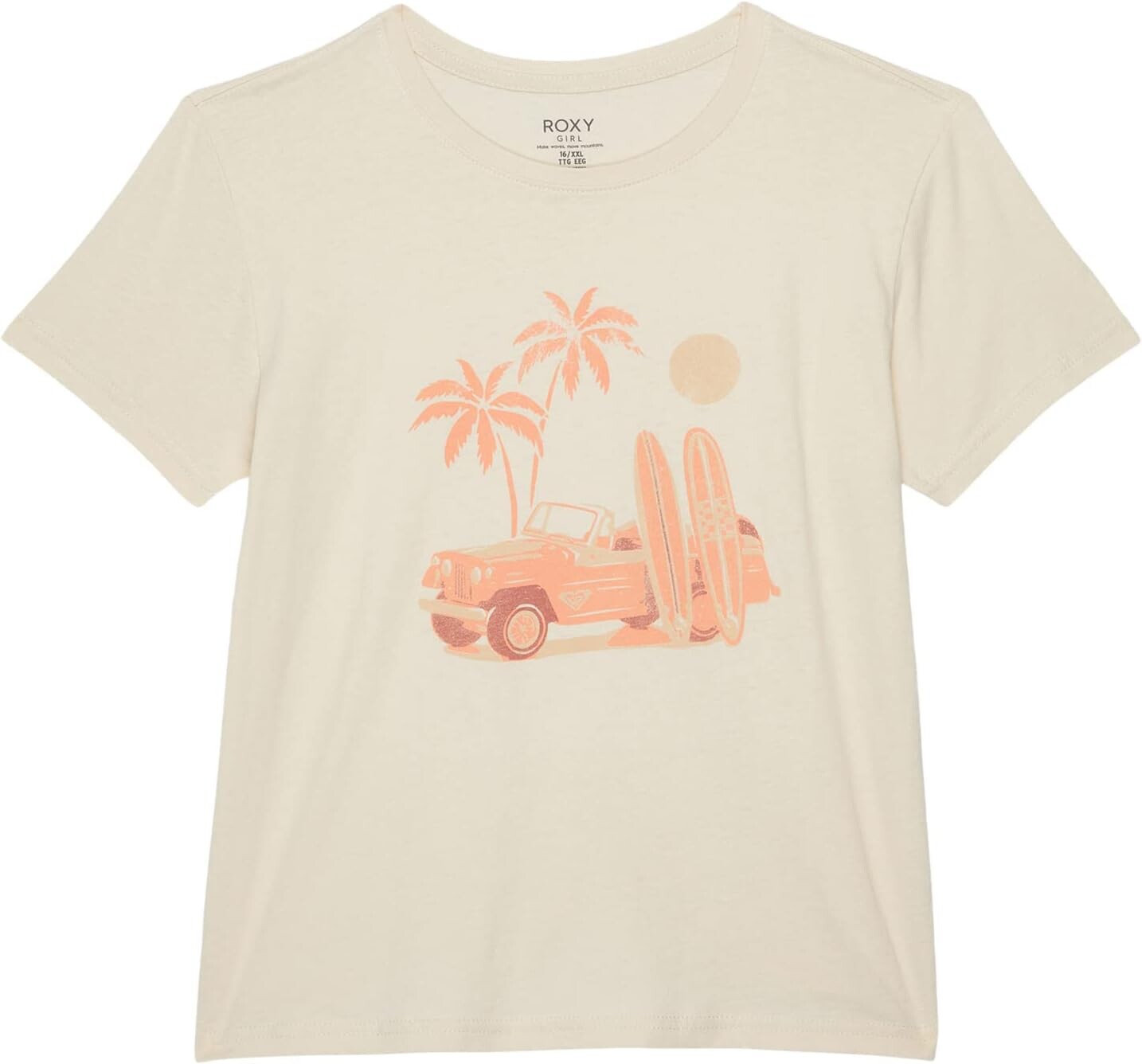 

Футболка Roxy Top Down T-Shirt, цвет Tapioca