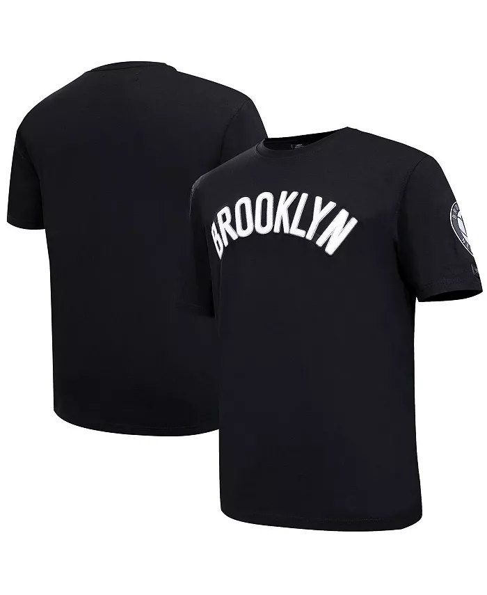 

Мужская черная футболка Brooklyn Nets с аппликацией из шенилла Pro Standard