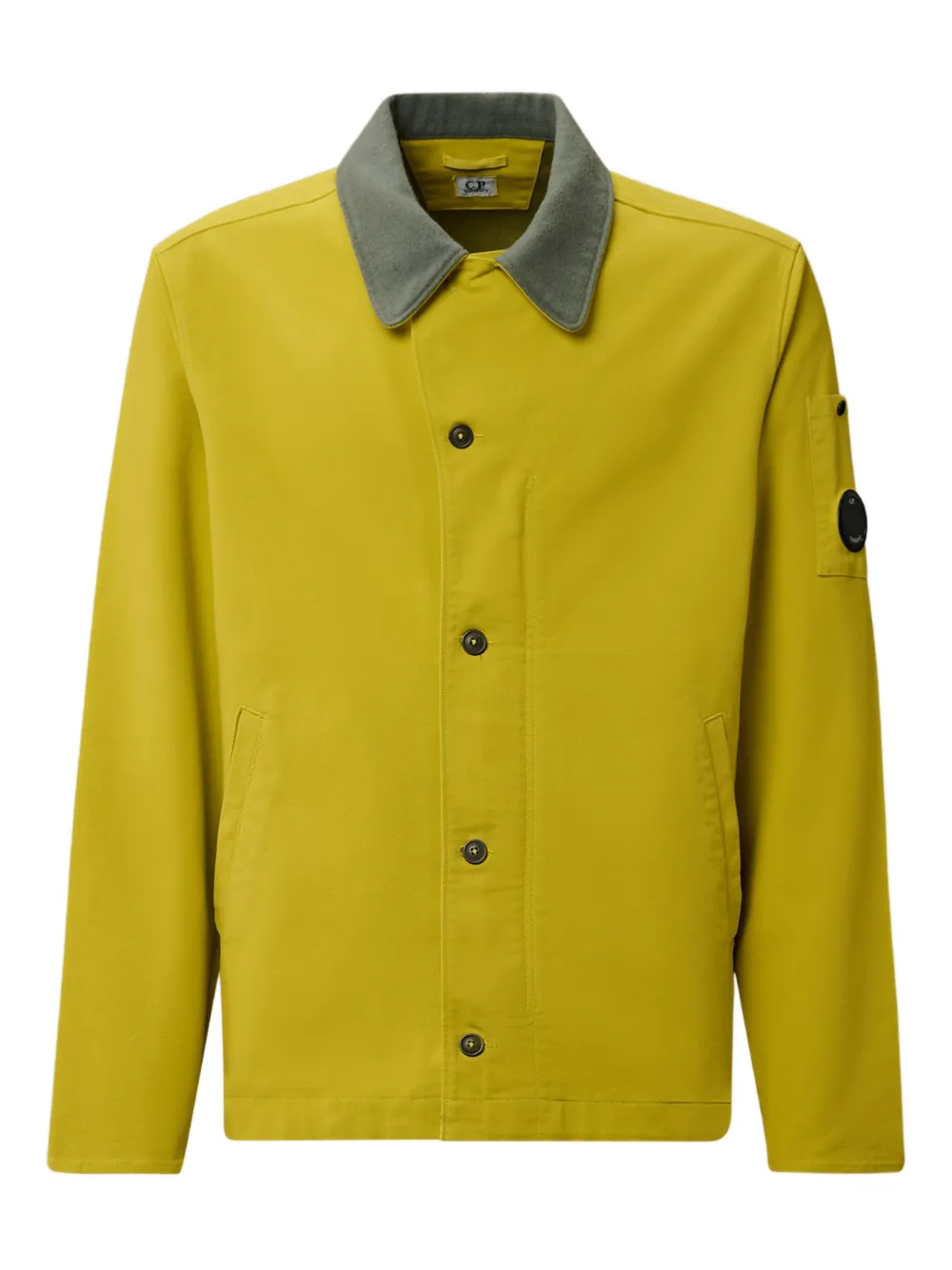 

Двухцветная рубашка-овершот с отделкой в области линз C.P. Company, желтый