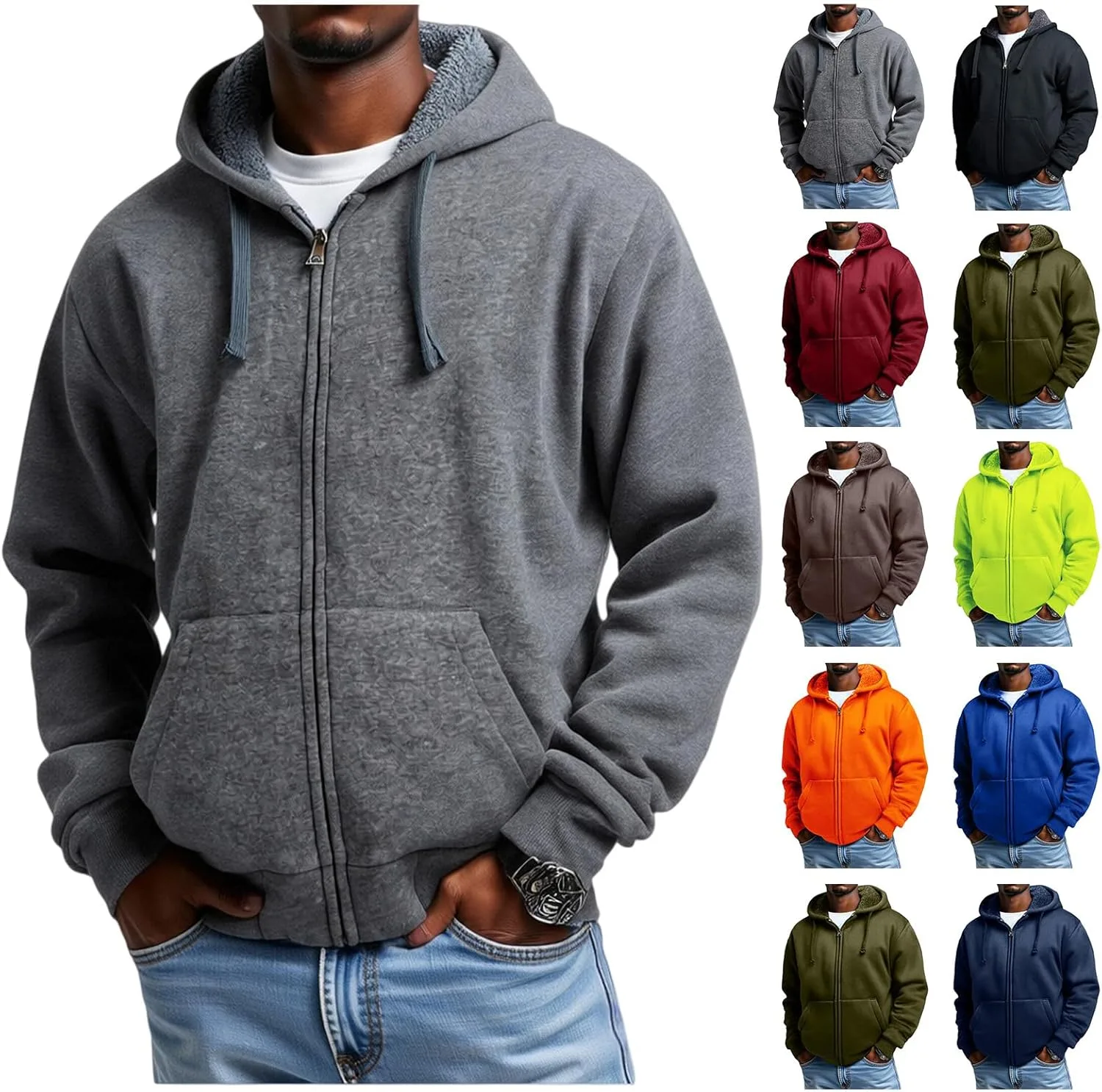 

Мужская толстовка с молнией Sherpa Lined XDFVC