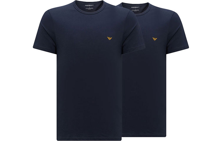 

Emporio Armani Комплект из двух мужских футболок FW23, темно-синего цвета, Синий, Emporio Armani Комплект из двух мужских футболок FW23, темно-синего цвета