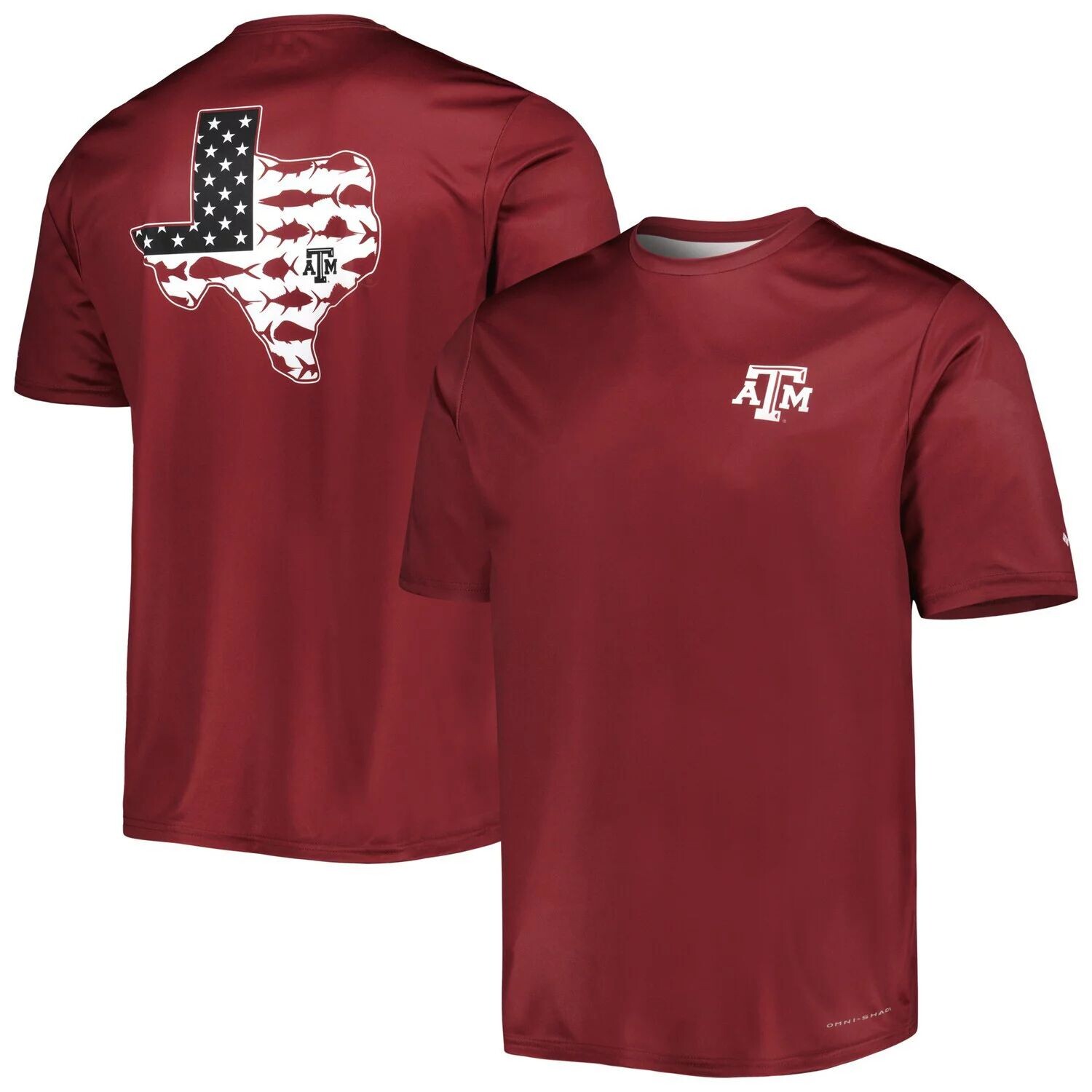 

Мужская футболка Columbia Maroon Texas A&M Aggies Terminal Tackle Omni-Shade