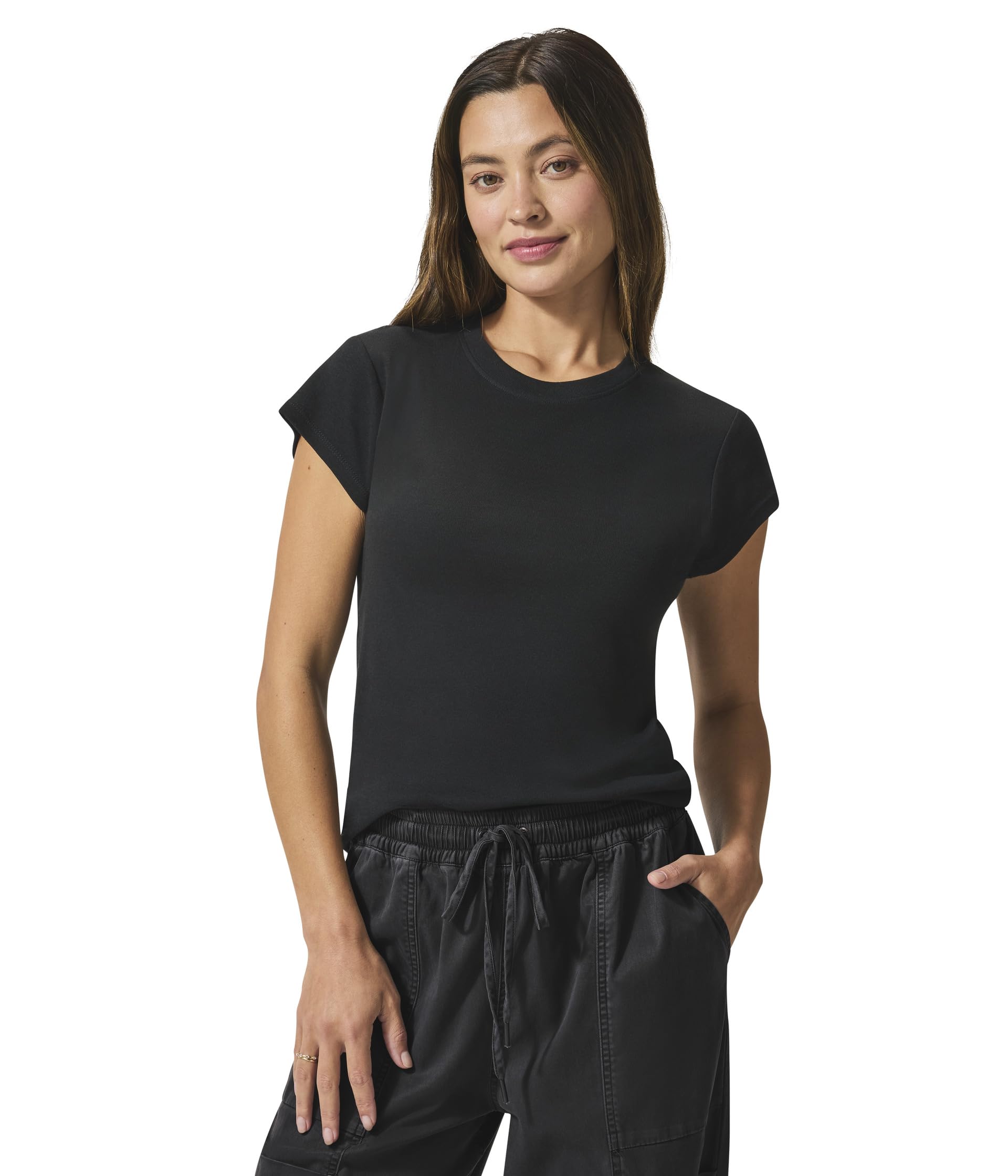 

Футболка Splendid Faye Crewneck Tee, черный