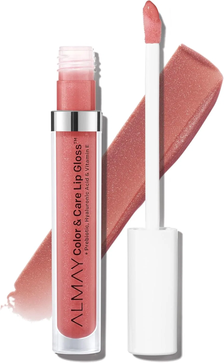 Блеск для губ Almay Color & Care увлажняющий с пребиотиками и гиалуроновой кислотой 200 Rose Glow 0.1 fl oz