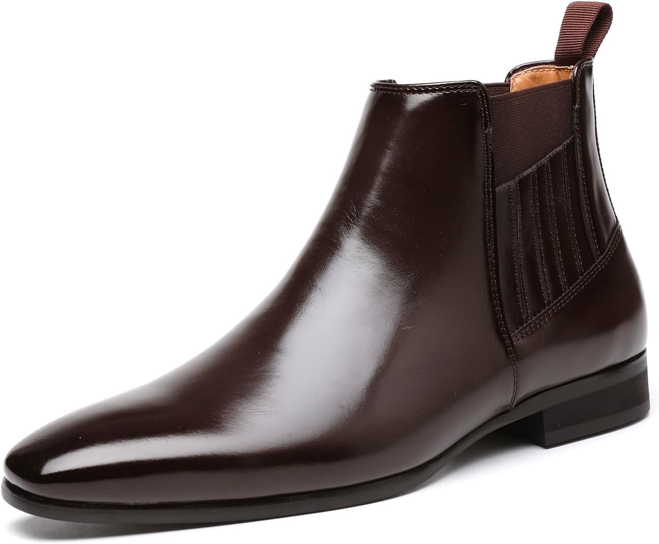 

Мужские ботинки Santimon Chelsea, повседневные, кожаные ботинки с застежкой без шнурков, классические модные формальные ботинки Чакка для мужчин, коричневый