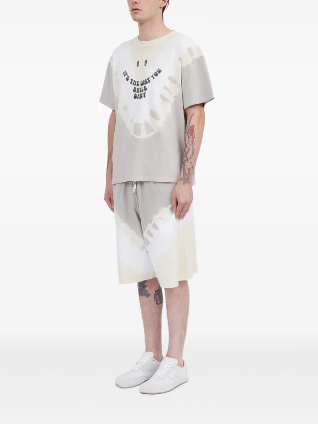 MM6 Maison Margiela футболка с принтом, серый — фото 4