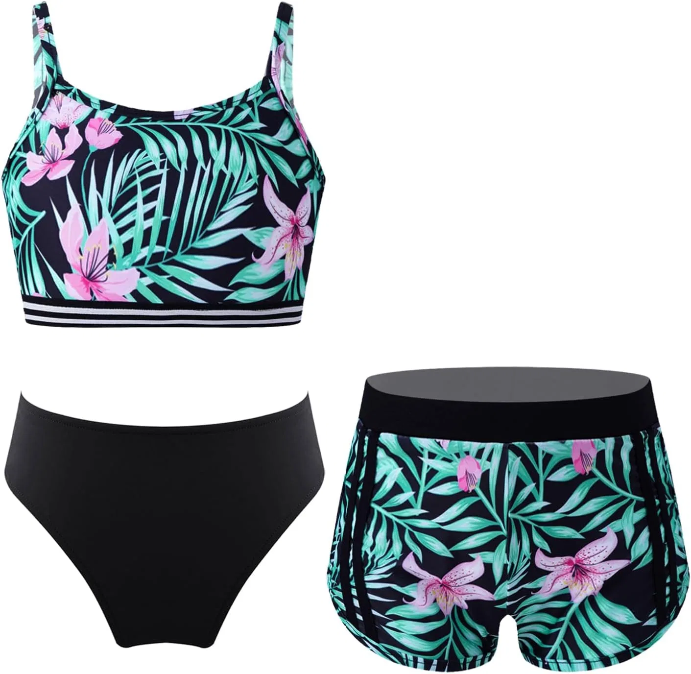 Детский спортивный костюм из топа и шорт YONGHS 3 предмета Lily&black H