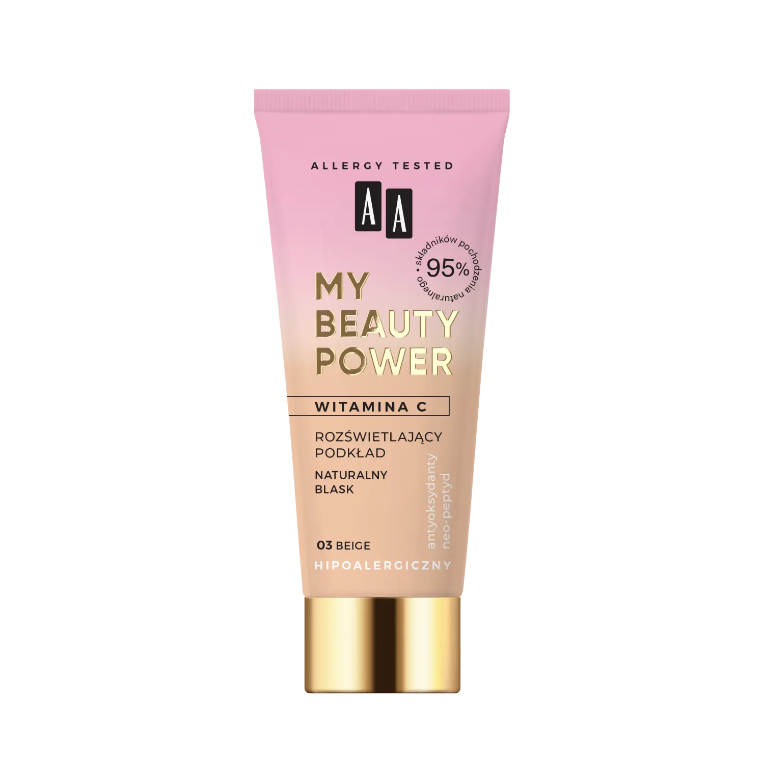 

Осветляющий тональный крем для лица 03 бежевый Aa My Beauty Power, 30 мл