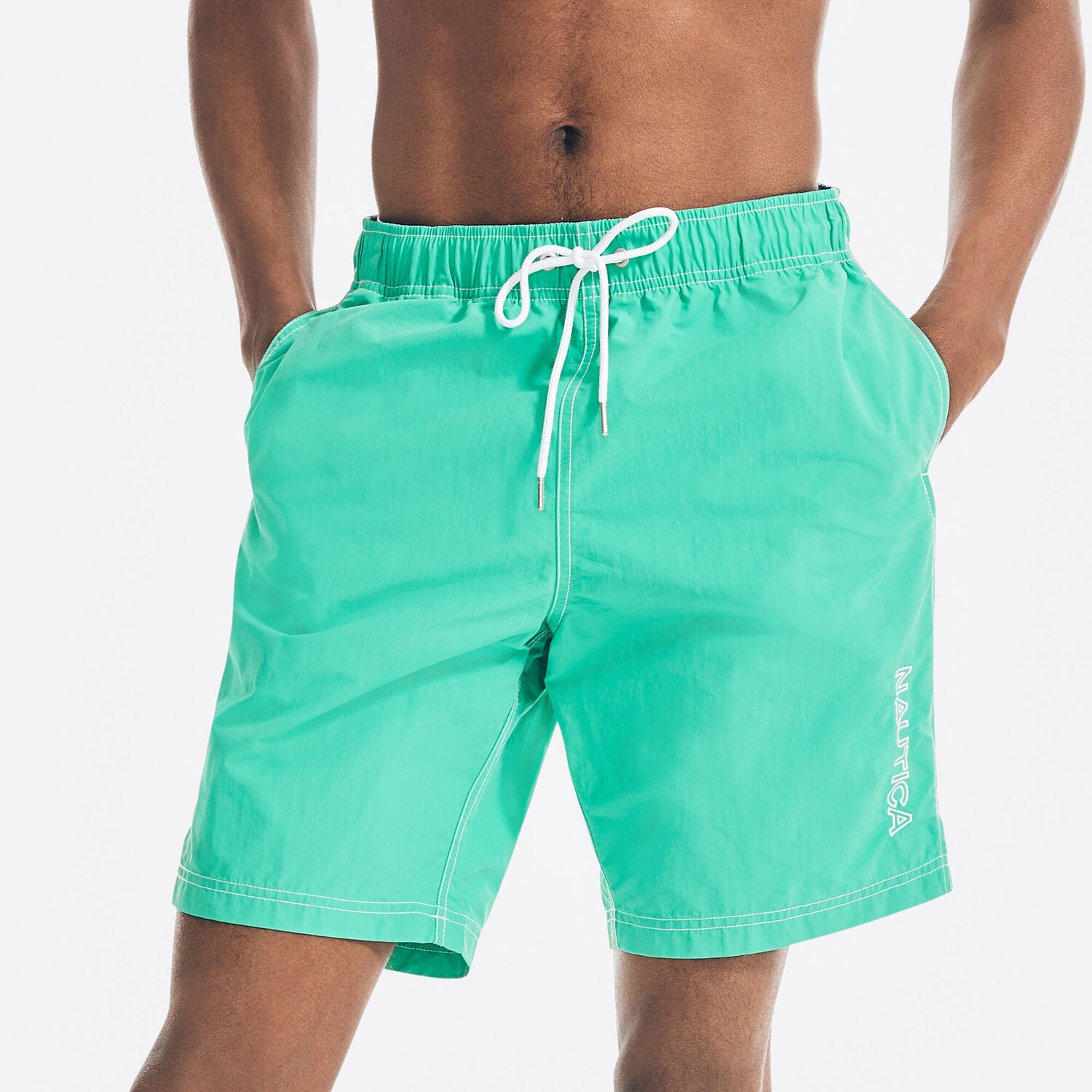 

Мужские быстросохнущие плавки Nautica 8 дюймов, цвет Lobos Green