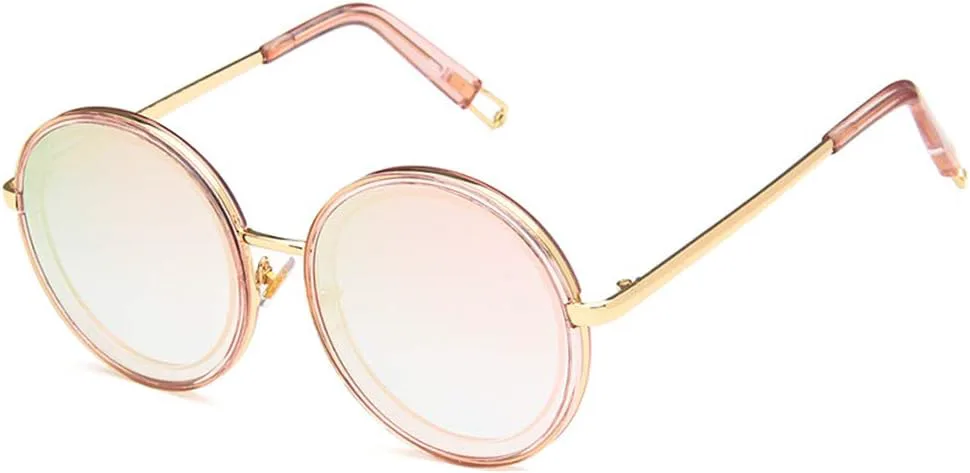 

Солнцезащитные очки Shiratori унисекс в стиле ретро, ​​ярко-черные, серые, для отдыха и путешествий, круглые, неполяризованные, с защитой от УФ-излучения UV400, Pink