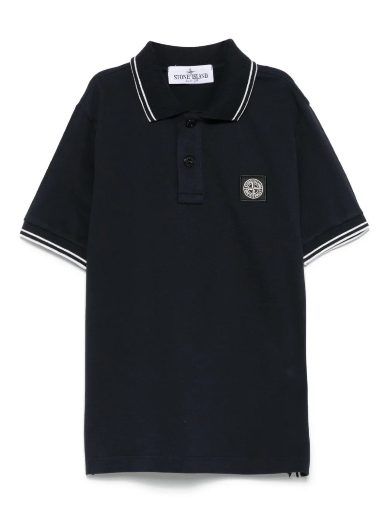 

Футболка-поло Stone Island Junior с мотивом компаса, синий