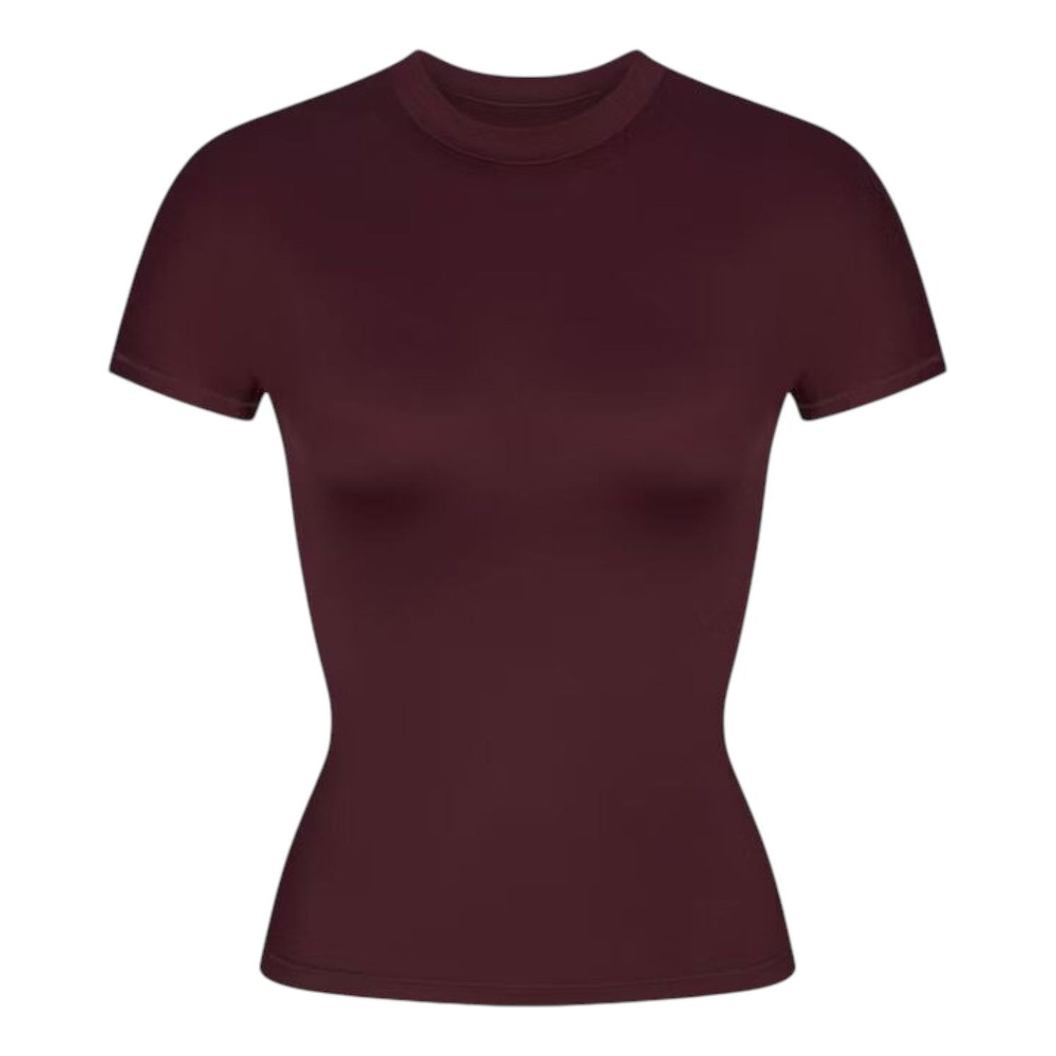 

Топ (WMNS) Nike x SKIMS Shine Mock-Neck Short-Sleeve Top 'Currant'