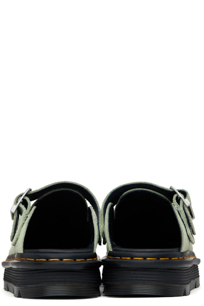 Зеленые замшевые туфли Zebzag Slingback Platform Slip-On Loafers Dr. Martens — фото 2