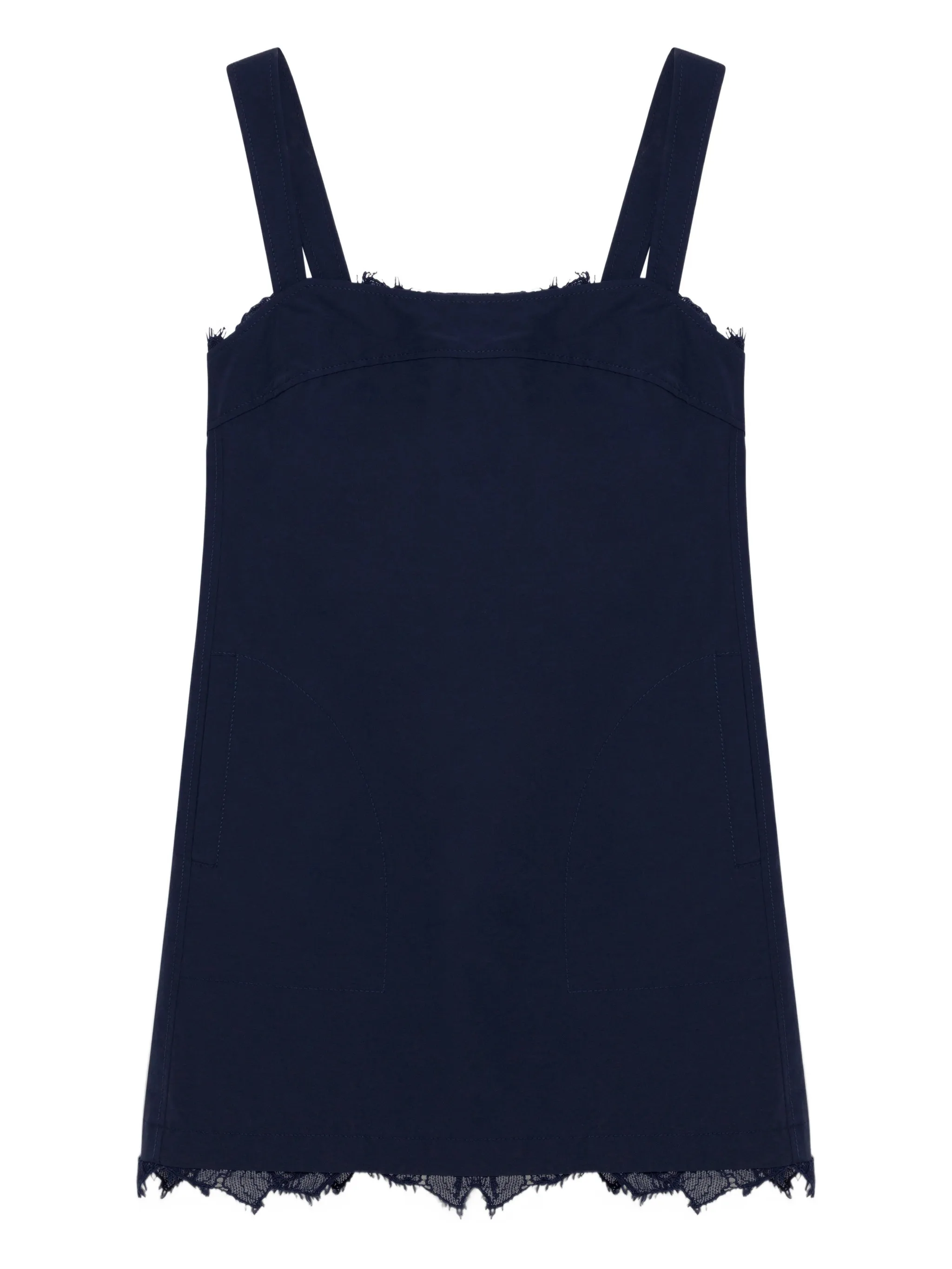 

Платье мини Sloan с кружевной отделкой Simkhai, синий