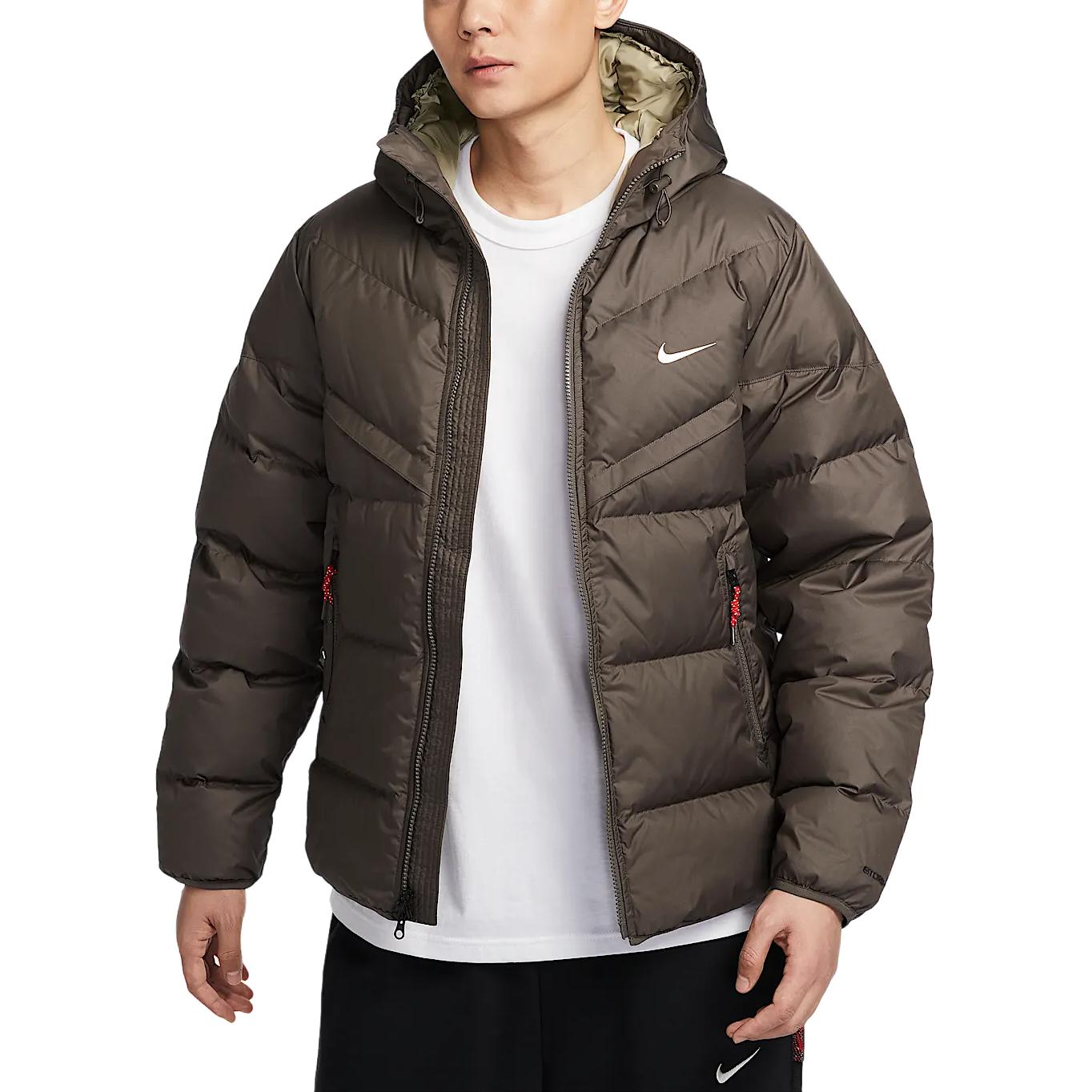 Nike Мужская куртка Storm-FIT с утеплителем из пуха в сером цвете, Ore Gray — фото 3