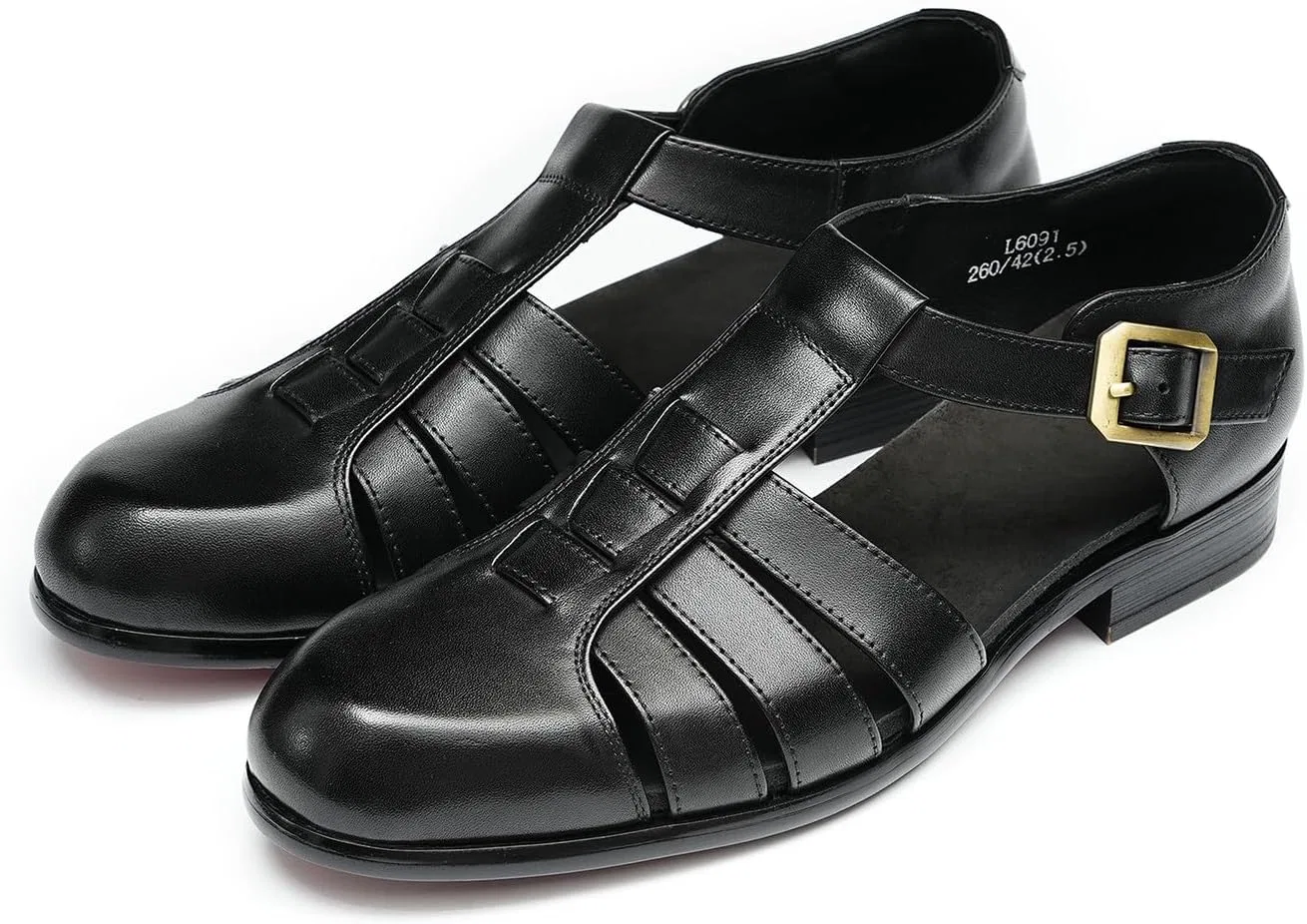 Мужские сандалии из кожи Santimon, Black
