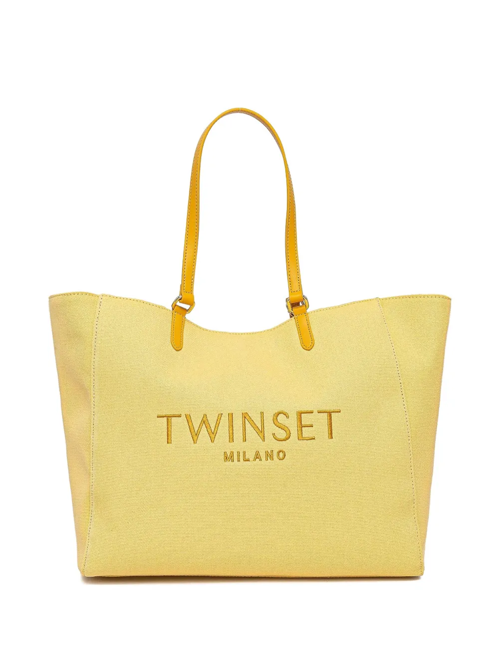 

Сумка-тоут с вышитым логотипом TWINSET, желтый