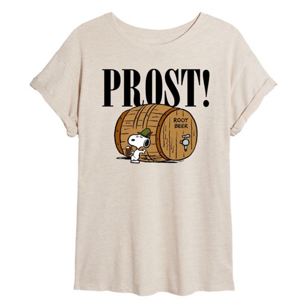 

Футболка Juniors' Peanuts Prost Root Beer Snoopy Oversize Licensed Character, бежевый