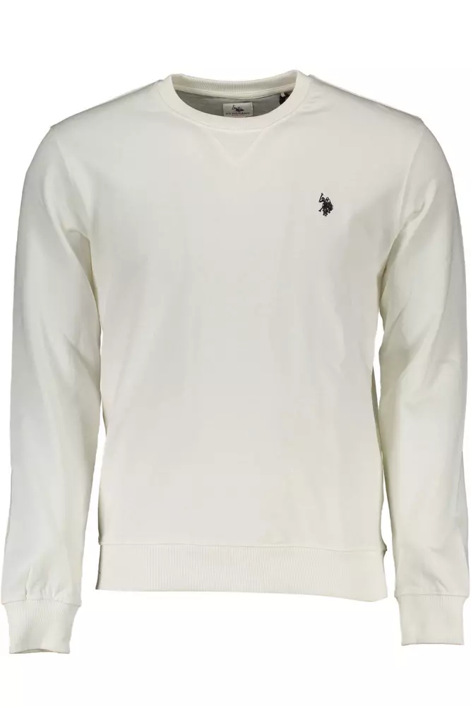 

Белый хлопковый мужской свитер U.S. Polo Assn.