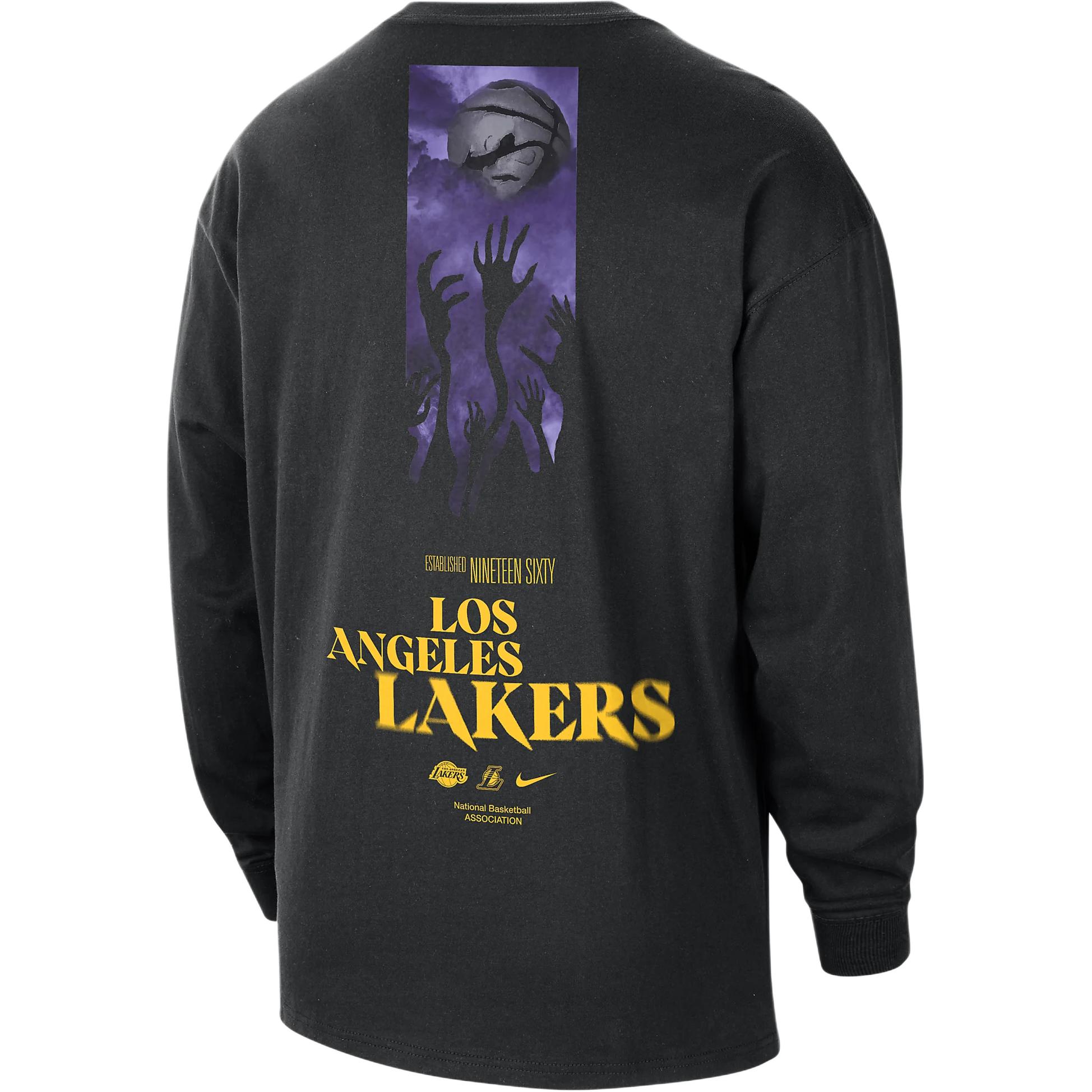 Футболка мужская Nike NBA Courtside Los Angeles Lakers черная — фото 3